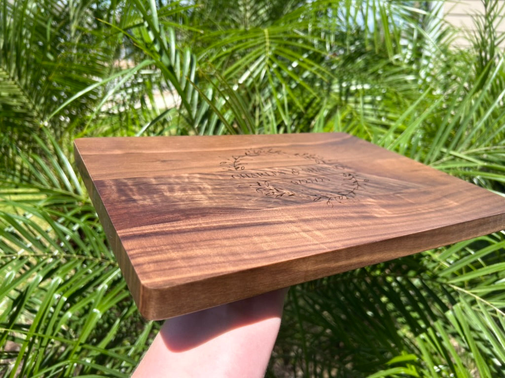 Engraved Name and Date Cutting Board