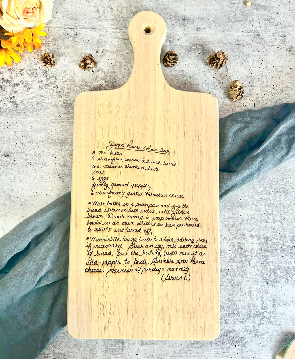 Handwritten Recipe Board