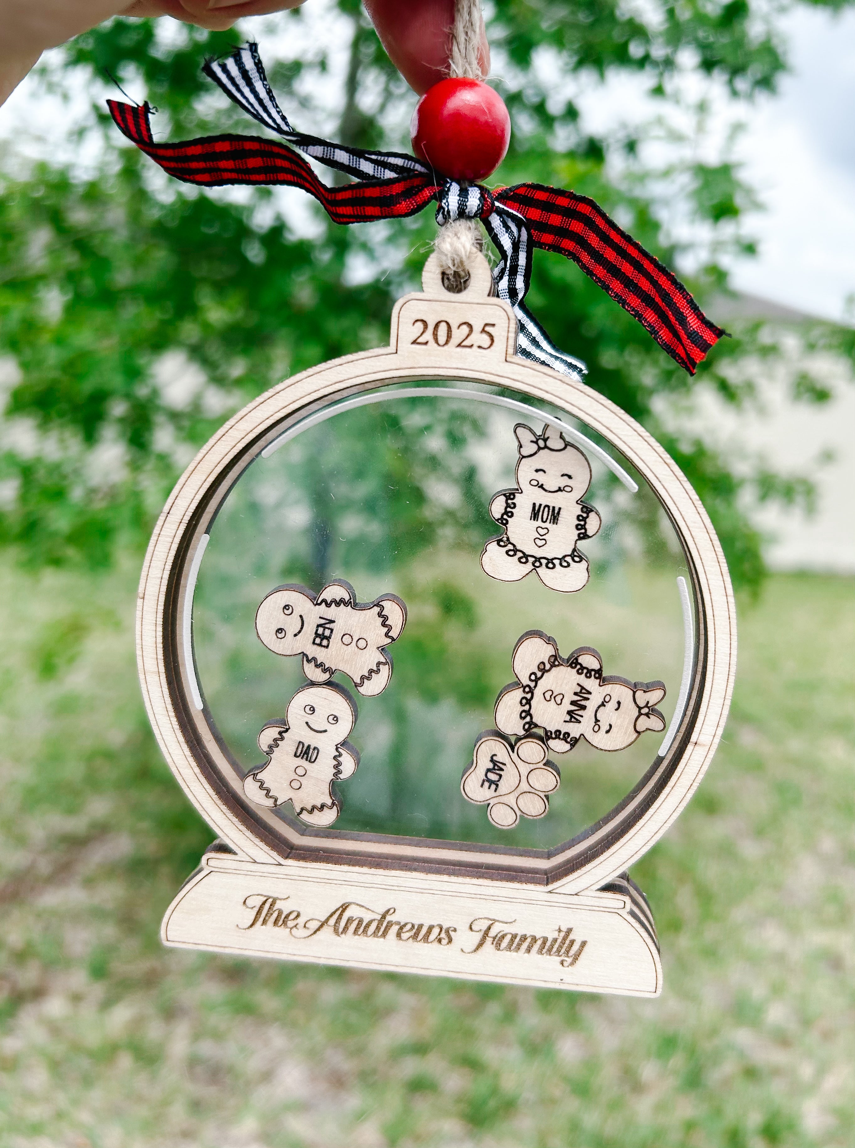 Personalized Gingerbread Shaker Ornament