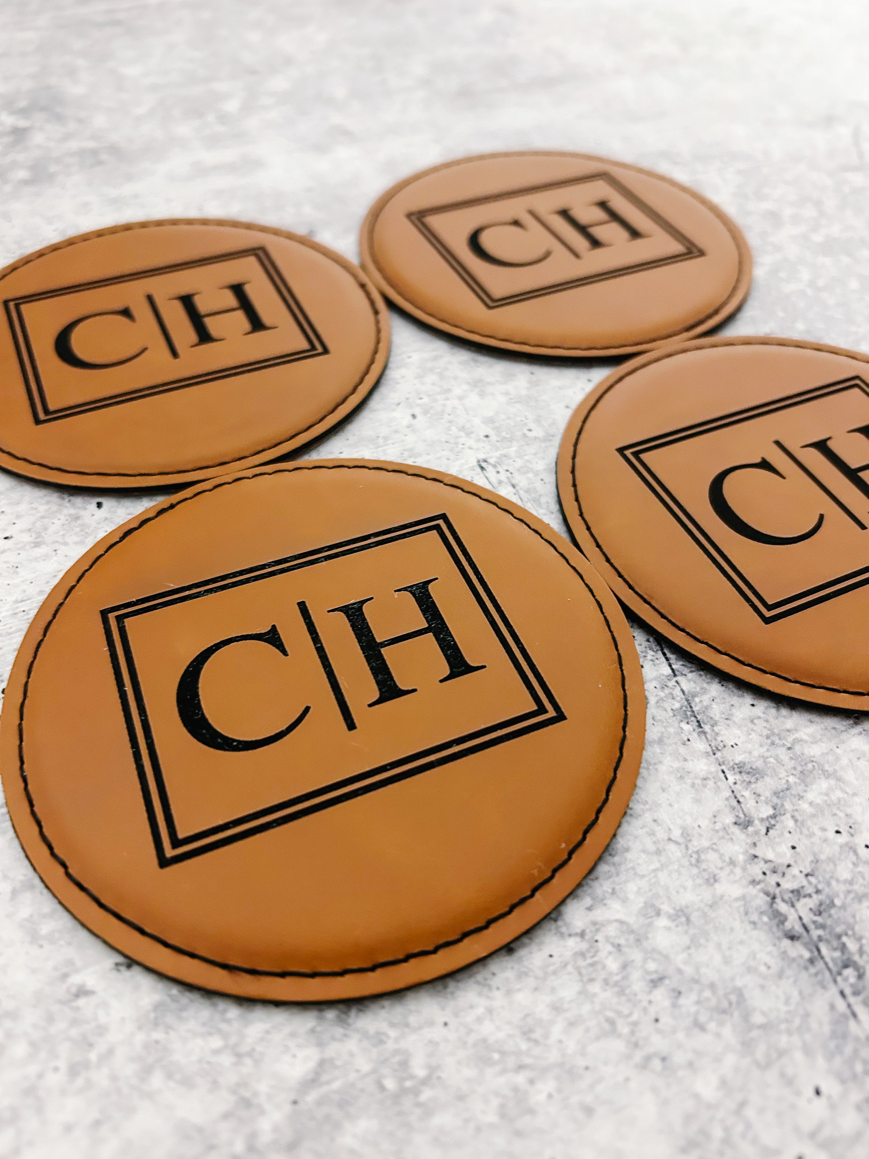 Custom Leather Coaster Set